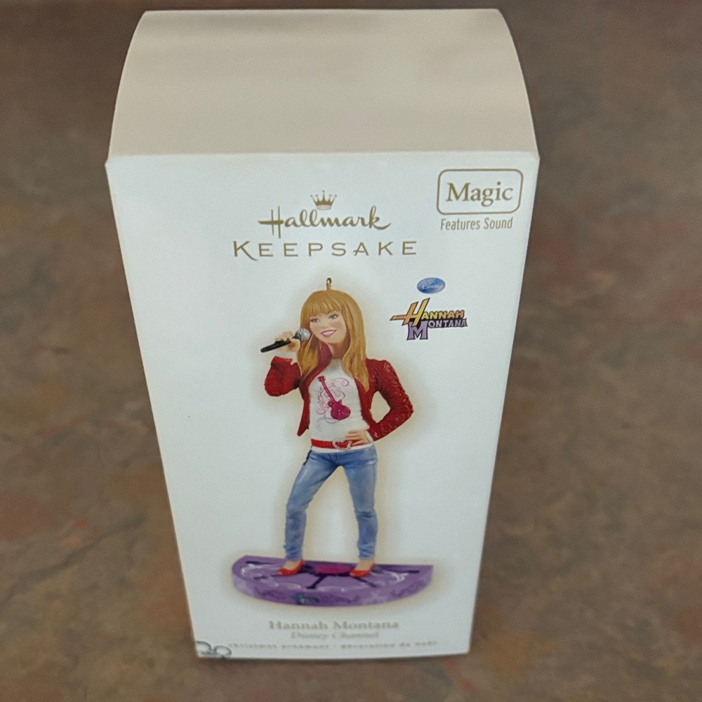 Hallmark Keepsake Hannah Montana Ornament - Red Jacket, Blue Jeans, Purple Base